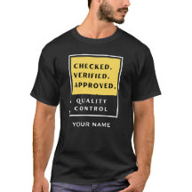 Checked Verified Approved Quality Control Name