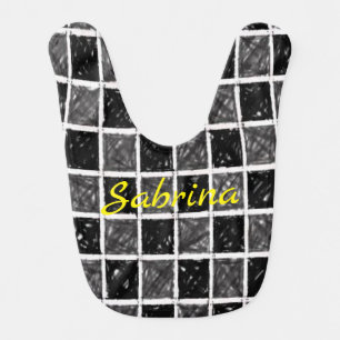 Checker Baby Bib