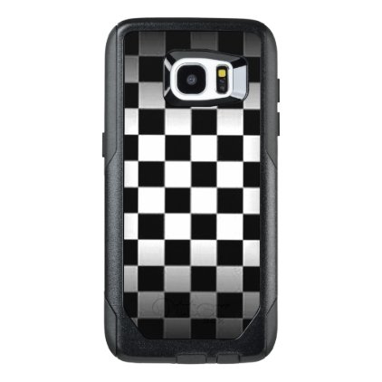Checker Board Black &amp; Gray Pattern OtterBox Samsung Galaxy S7 Edge Case