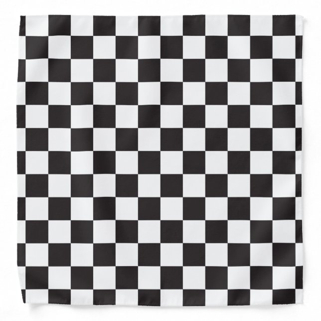 Checker Board (DIY Background Color) Bandana (Front)