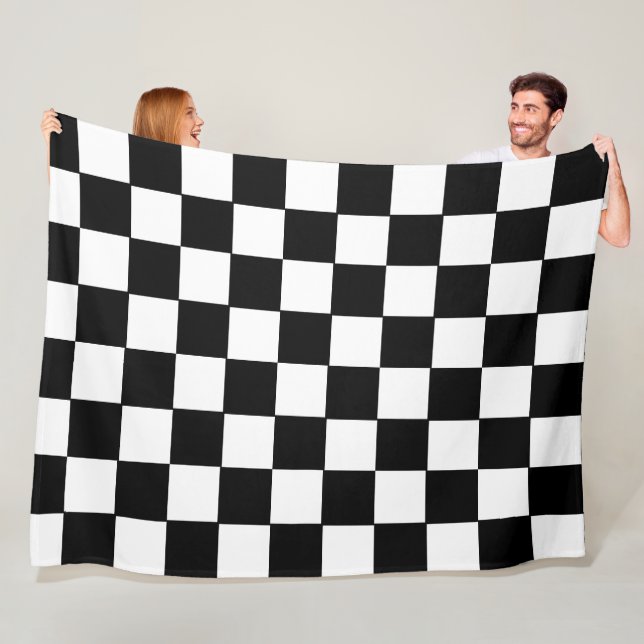 Checker Board Fleece Blanket (In Situ)