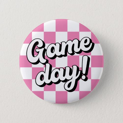 Checker Board Game Day College Sorority Button