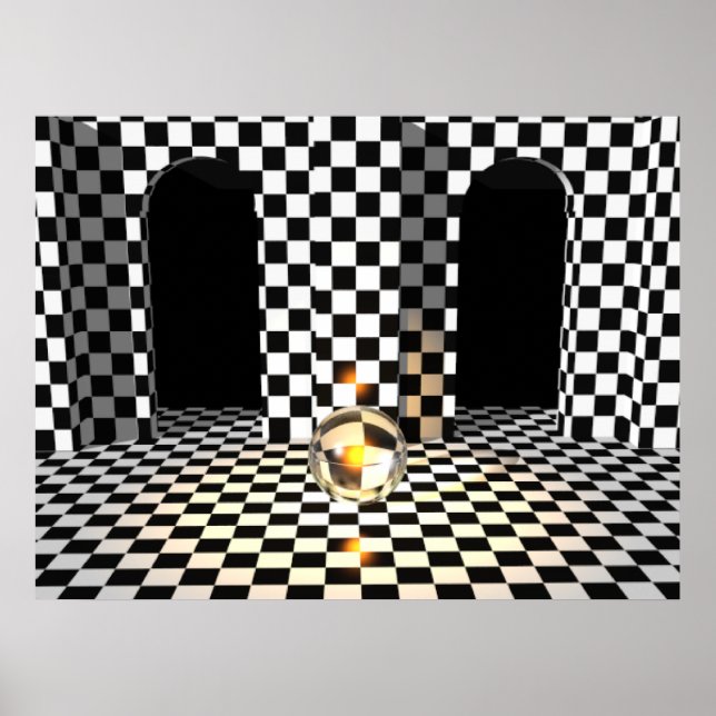 Checker Board Marble Poster (Front)