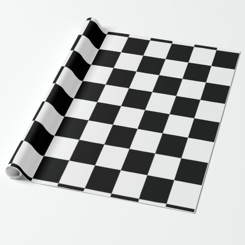 Checker board pattern with whiteblack wrapping paper