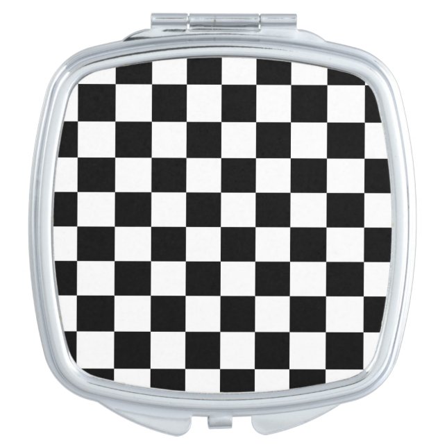 Checker Board Patterns Compact Mirror (Front)