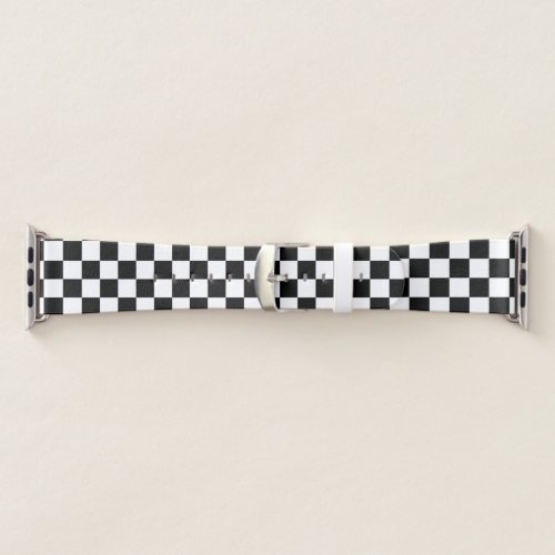 Checker Board Race Flag Design Apple Watch Band