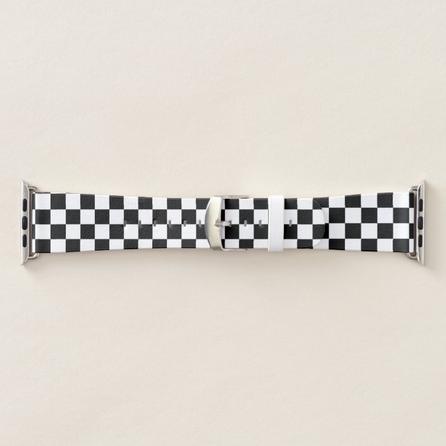 Checker Board Race Flag Design Apple Watch Band (Band)