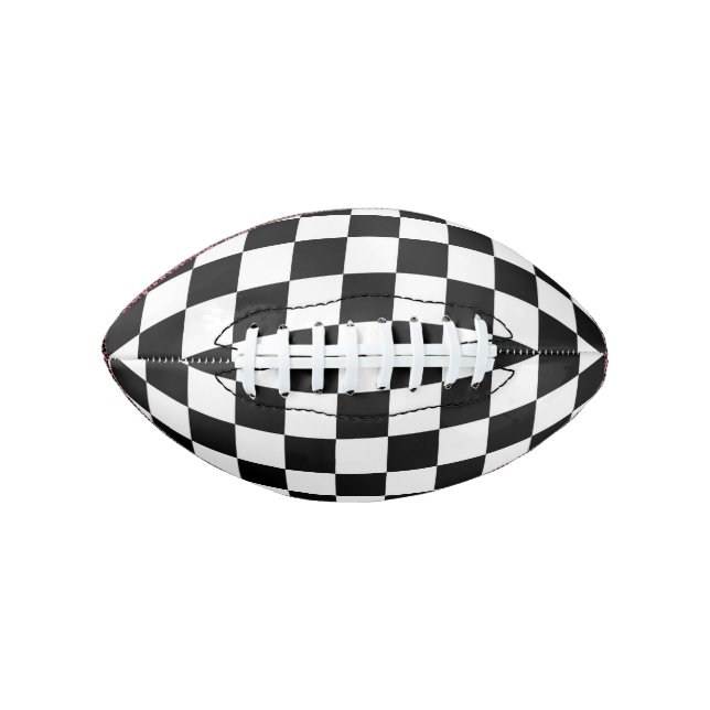 Checker Board Race Flag Design Football (Front)