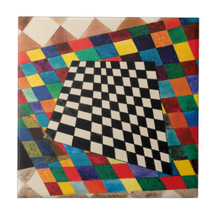 Checker by Wassily Kandinsky Ceramic Tile