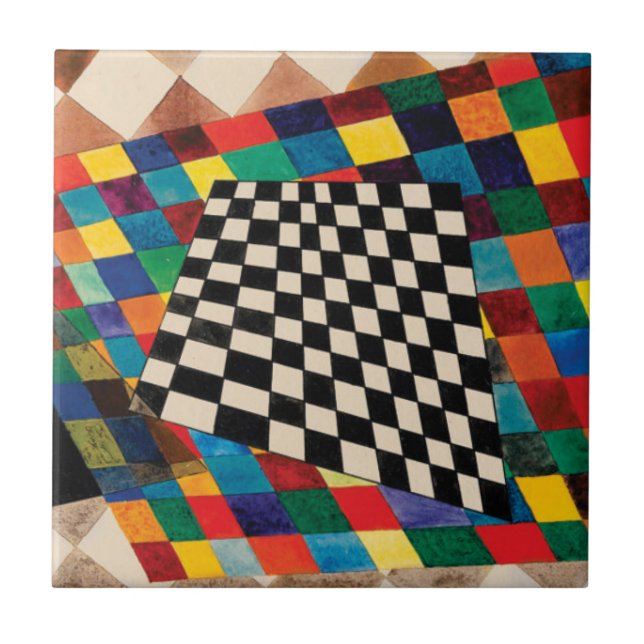Checker by Wassily Kandinsky    Ceramic Tile (Front)