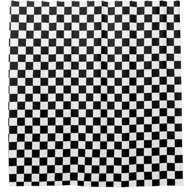 Checker Checker Checkerboard Board Shower Curtain (Front)