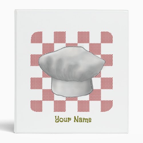 Checker Chef Hat binder