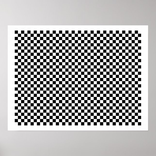 Checker Chess Board Poster (Front)