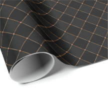 Checker Copper Lattice Black Halloween Pattern