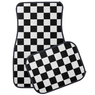  Checker Flag Black and White Car Race 
