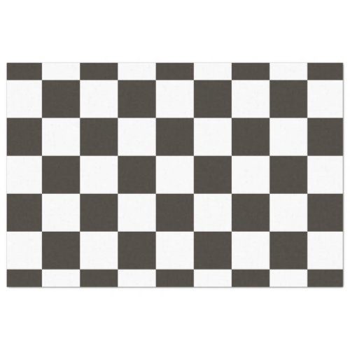 Checker Flag Black and White Tissue Paper