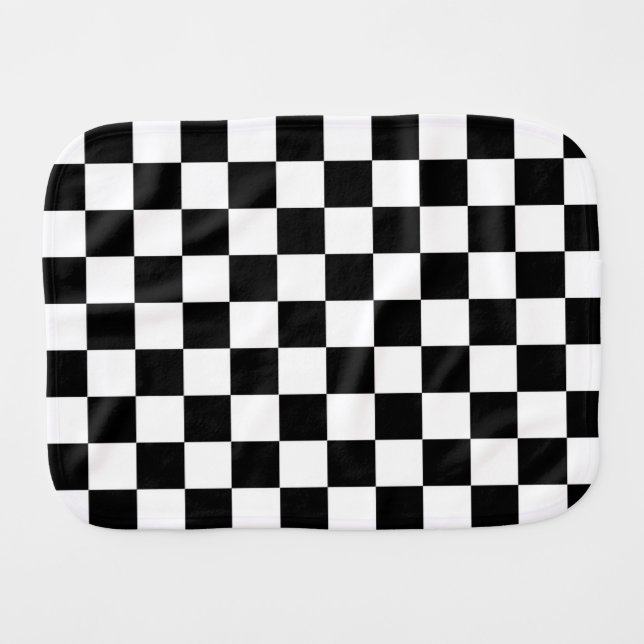 Checker  Flag Burp Cloth (Front Horizontal)