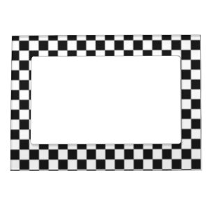 Checker Flag Magnetic Photo Frame