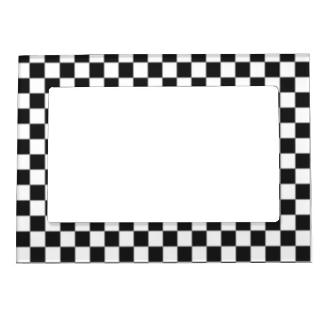 Checker Flag Magnetic Photo Frame (Front)