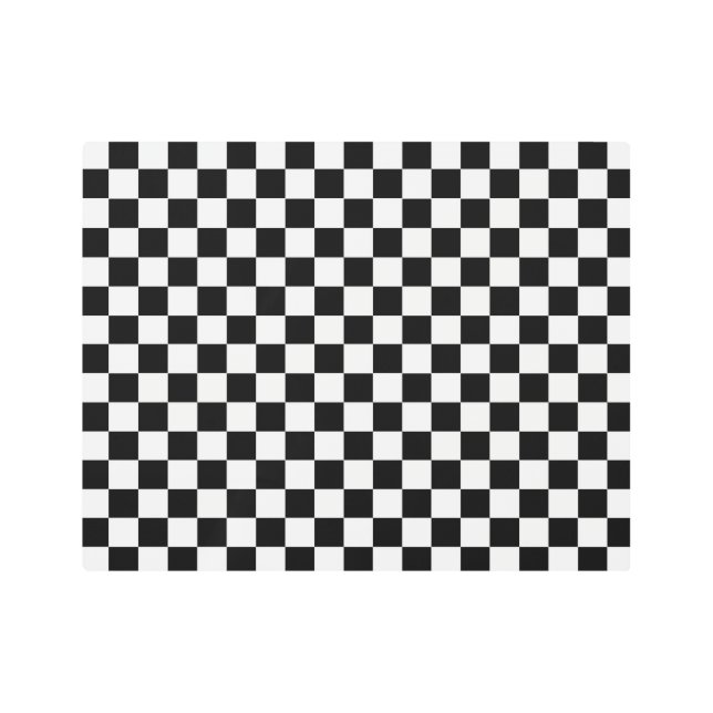 Checker  Flag Metal Print (Front)