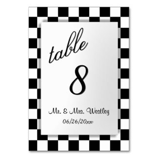 Checker Flag Table Number