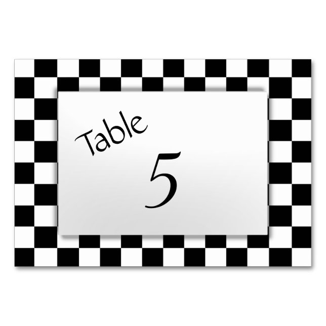 Checker Flag Table Number (Back)
