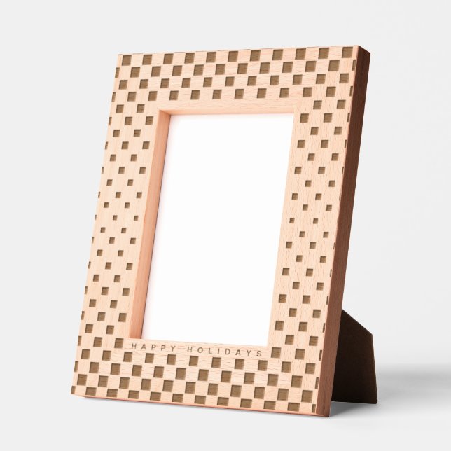 Checker Happy Holidays Engraved Frames (Left)