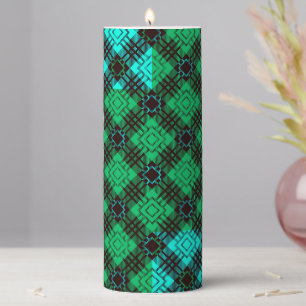 Checker Pattern -12A Pillar Candle