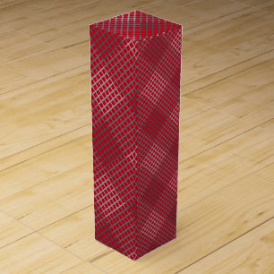 Checker pattern Diagonal 2tn.b Red BG Wine Box