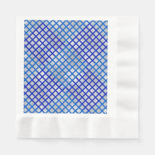 Checker pattern diagonal Blue 02.w LGrey BG Napkins