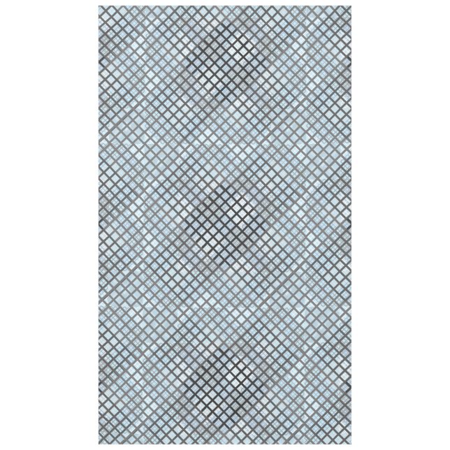 Checker pattern diagonal grey 02.w Lblue BG Tablecloth (Front)