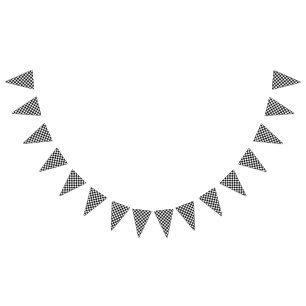 Checker Pattern Race Car Theme Bunting Flags