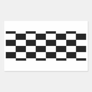 Checker Pattern Rectangular Sticker