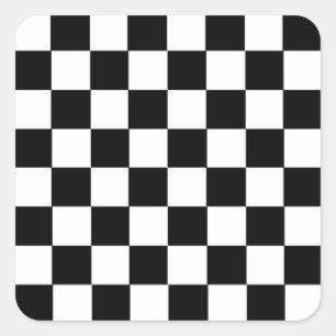 Checker Pattern Square Sticker