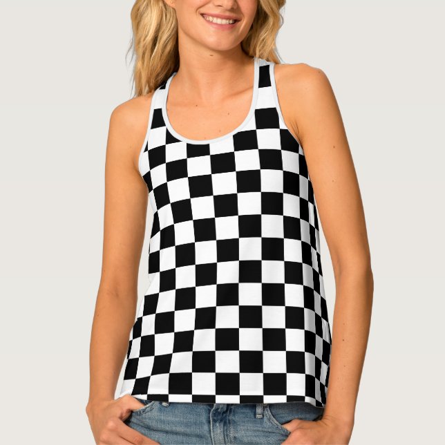 Checker Patterned Tank Top (Front)
