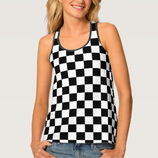 Checker Patterned Tank Top