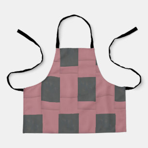 Checker Pink Flower Abstract Apron