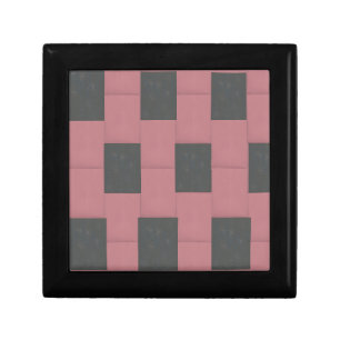 checker pink flower abstract gift box