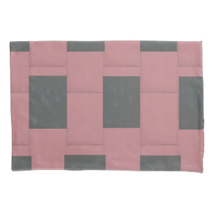 Checker Pink Flower Abstract Pillow Case