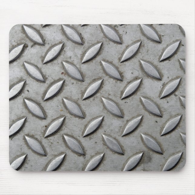 Checker Plate Industrial Warehouse Steel Chic Mouse Pad (Front)