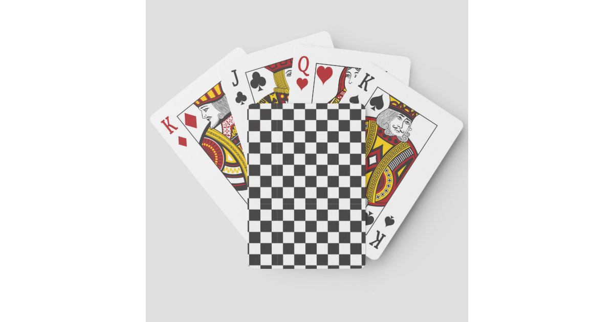 Checker Print Playing Cards Zazzle