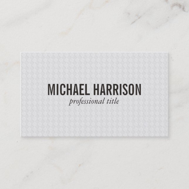 Checker Print | White Business Card (Front)