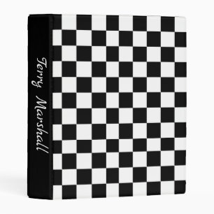 Checker Race Flag Design Mini Binder