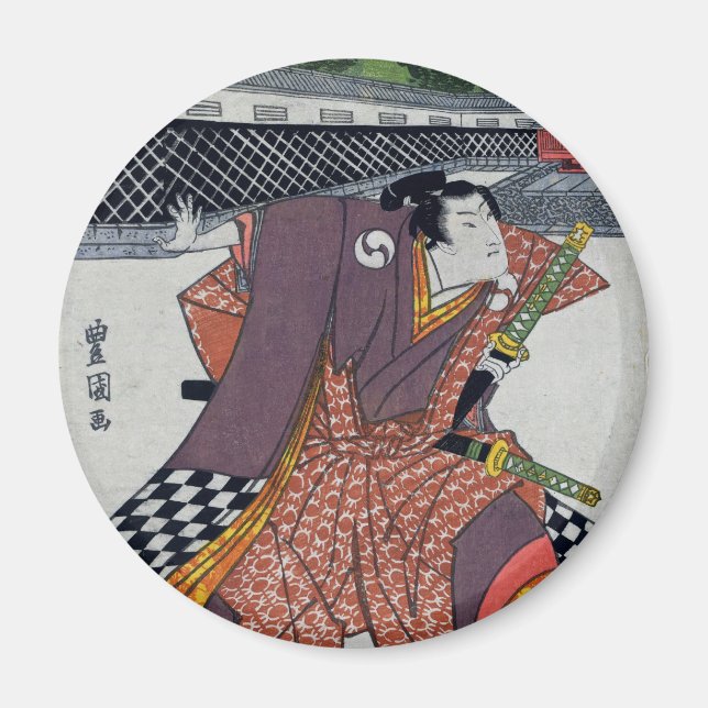 Checker Samurai Magnet (Front)