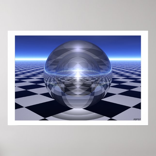 Checker Spheres Poster (Front)