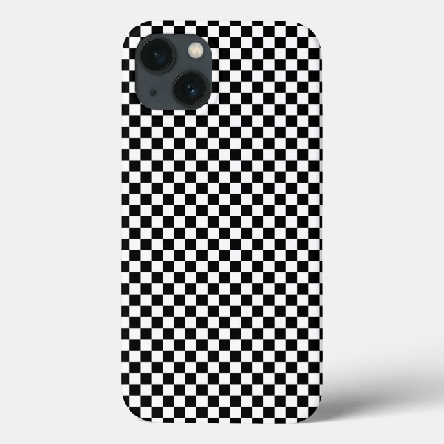 Checker Square Illusion Black and White Case-Mate iPhone Case (Back)