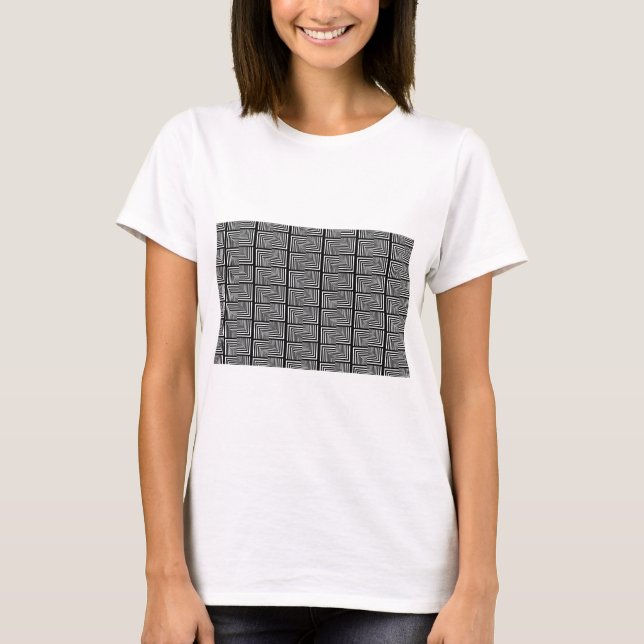 Checker Square Seamless Checkerboard Optical Party T-Shirt (Front)