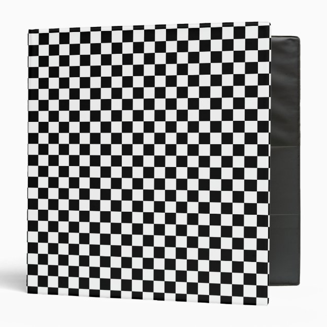 Checkerboard 3 Ring Binder (Front/Inside)