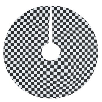 Checkerboard! (a Black & White Design) ~ Brushed Polyester Tree Skirt by TheWhippingPost at Zazzle