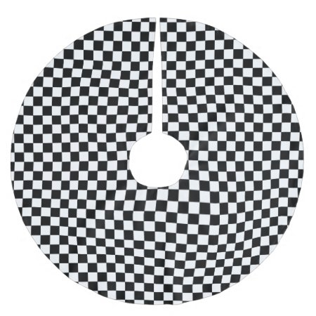 Checkerboard! (a Black & White Design) ~ Brushed Polyester Tree Sk